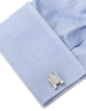 Star Wars R2-D2 3D Cufflinks - Sterling Silver - Logo Back Closure - SW-R2MOV-S925B