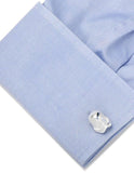 Star Wars Stormtrooper Helmet 3D Cufflinks - Sterling Silver - Logo Back Closure - SW-STH7-S925A