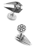 Star Wars 3D TIE Striker Cufflinks - Silver-Tone - SW-TIES-3D