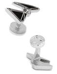 Star Wars TIE Striker Cufflinks - Silver Tone & Black Enamel - SW-TIES-SL