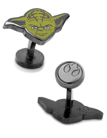 Star Wars Yoda Cufflinks - Green - Black Fixed Logo Backing - SW-YODA-BK_52d17bb1-c60a-4d17-9e99-38e9003dfda8