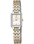 Seiko Ladies Stainless and Gold-Tone Watch - Rectangular White Dial - SXGL59_e1e0fd44-4a28-43e6-bf98-9e8bcc8a14ad