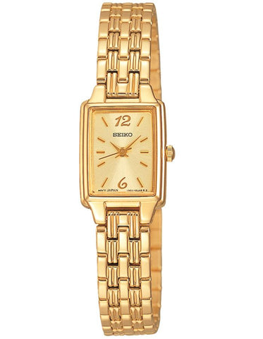 Seiko Ladies Gold-Tone Watch - Rectangular Champagne Dial - Bracelet - SXGL62_25e69d47-b7c8-4f14-89b2-5846b865f33b