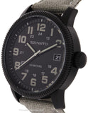 Szanto Mens 1100 Series - Black Steel - Black Dial - Grey Strap - 100m - Date - SZ-1103A_eafb4863-4660-4e02-ae27-f09c00b19934