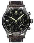 Szanto Mens 2600 Series Chronograph - Black Dial - Strap - Yellow Highlights - SZ-2601_0bc2f807-30cb-4998-aa0a-12bf5413c424