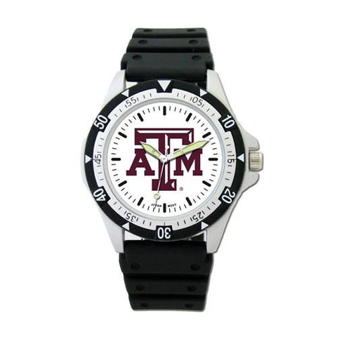 Texas A&M University Mens Option Watch - Rubber Strap - Color Logo - TAM135_c5725545-ff69-49de-983d-aff71a56c509