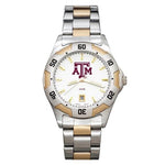 Texas A&M University All-Pro Mens Watch - Gold and Silver Tone - Bracelet - TAM153_30803224-ad89-4f8f-a945-5b58f18a63ce