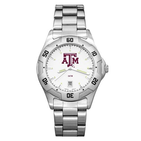 Texas A&M University All-Pro Mens Watch - Chrome Plated - Bracelet - TAM163_f0c44151-21e3-421d-b4e6-2b56af3cea45