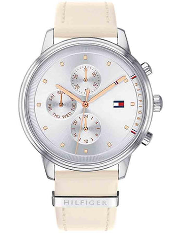 Tommy Hilfiger Womens Blake Watch - Stainless Steel - Silver-Tone -Leather Strap - TH-1781906