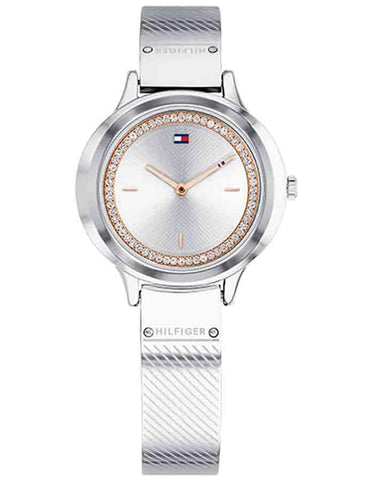 Tommy Hilfiger Womens Olivia Watch - Stainless Steel - Crystals -Bangle Bracelet - TH-1781909