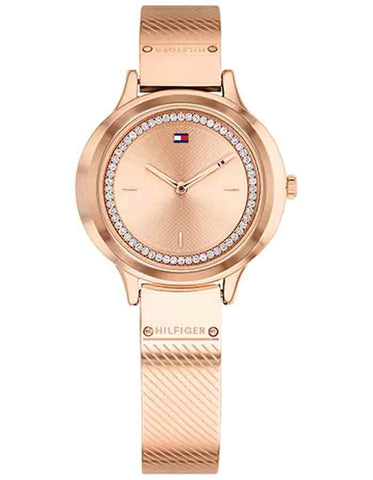 Tommy Hilfiger Womens Olivia Watch - Rose Gold-Tone - Crystals - Bangle Bracelet - TH-1781911_c12f144a-2abc-4b9a-84d5-eb7d2ca621c6