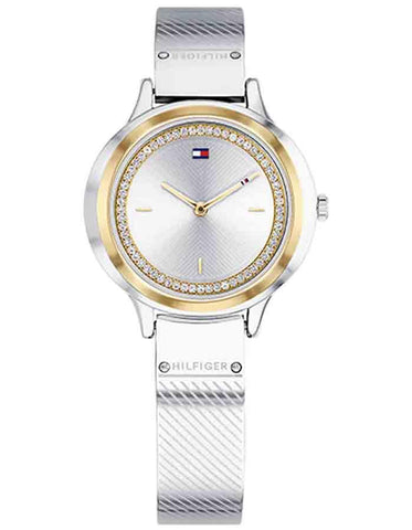 Tommy Hilfiger Womens Olivia Watch - Stainless & Gold-Tone - Crystals - Bangle - TH-1781912