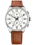 Tommy Hilfiger Dean Mens Watch - White Dial - Brown Strap - Day/Date - 50m - TH-1791274_6d96ae6c-019b-45e6-95f1-97ab4b3b77e1