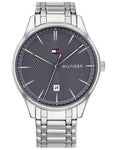 Tommy Hilfiger Mens Damon Watch - Stainless Steel - Gray Dial - Date - Bracelet - TH-1791490