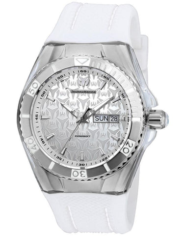 TechnoMarine Cruise Men - Stainless Steel - Silver Logo Dial - White Strap - TM-115209_00d22310-893f-4a0a-9273-20bb52863993