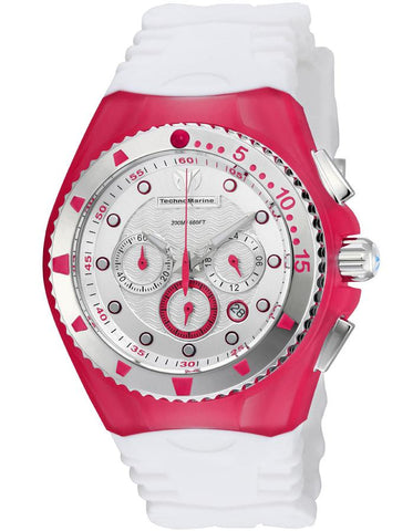 TechnoMarine Cruise Original Lady Chronograph - Dark Pink & White - Date - TM-115238_3585c526-9712-4b3f-a68a-0f7dadea4ed6