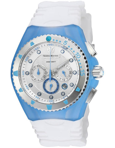 TechnoMarine Cruise Original Lady Chronograph - Blue Case - White Strap - TM-115240_e22d355d-6ced-4918-8f86-290c06e05e98