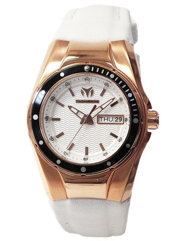 TechnoMarine Cruise Select Lady - White Dial - Rose-Tone - White Leather Strap - TM-115390_513056a2-d226-48ea-9baa-f8c91dab7257