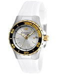 TechnoMarine Manta Lady - Black & Gold Bezel - Silver Dial - White Strap - Date - TM-215057_df0891b6-a0bc-4879-9d7a-9aa42a1247cf