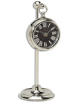 Uttermost Pocket Watch Nickel Marchant Clock - Black Dial - Adjustable Height - UM-06071