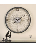 Uttermost Spokes Aged Wall Clock - Bicycle Wheel Replica - UM-06426A