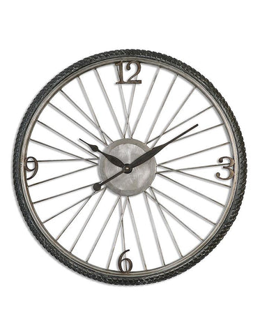 Uttermost Spokes Aged Wall Clock - Bicycle Wheel Replica - UM-06426