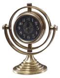 Uttermost Almonzo Desk Clock - Black Dial - Brass-Tone - Swivel Base - UM-06430