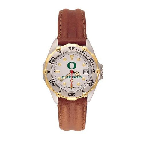 University of Oregon Womens All-Star Watch - Leather Strap - Color Logo - UOR102_9cd07142-d0ef-47b6-a5bd-9fb1adf0e1f0