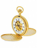 Charles-Hubert 48mm Mechanical Skeleton Pocket Watch - 14k Gold-Plated Brass - XWA1035C_6a7a2a9b-714c-4856-86ca-f7888d19b673