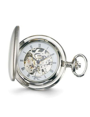 Charles Hubert White Skeleton Dial Pocket Watch - Chrome Finish - Mechanical - XWA1911_a4eb1d1f-b7c7-47ae-affe-63783c8a90b9