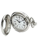 Charles Hubert Floral Design Pendant Necklace Watch - Chrome Finish - XWA4444A_114a7d96-2c3f-4654-ae09-903227a5bf3e