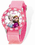 Time Teacher Disney Frozen Elsa & Anna Watch - Pink Bezel & Velcro Strap - XWA4486_9b2ced4f-b6aa-4ae1-89a9-7e7d71dea874