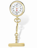 Charles Hubert Nurses Lapel Pin Watch - Gold-Tone - White Dial - Date - XWA4892