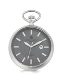 Charles Hubert Open Face Tritium Quartz Pocket Watch - Stainless Steel - XWA5559_4428d017-2c09-4b5f-b501-1dac145ee407