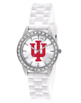 Indiana University Womens Frost Watch - Crystal Bezel - Silicone Strap - XWL1044