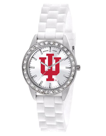 Indiana University Womens Frost Watch - Crystal Bezel - Silicone Strap - XWL1044