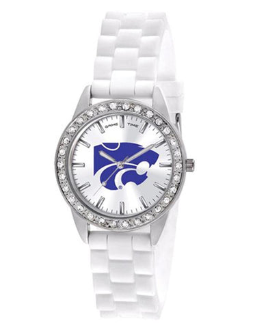 Kansas State University Womens Frost Watch - Crystal Bezel - Silicone Strap - XWL1047