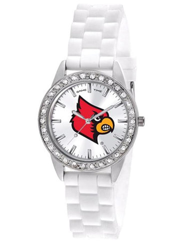 University of Louisville Womens Frost Watch - Crystal Bezel - Silicone Strap - XWL1049_c0175f91-4bdd-4067-bf21-1d6c342f26bf