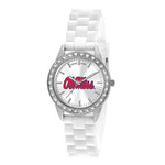 University of Mississippi Womens Frost Watch - Crystal Bezel - Silicon Strap - XWL1053