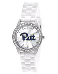 University of Pittsburgh Womens Frost Watch - Crystal Bezel - Silicon Strap - XWL1063