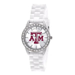 Texas A&M University Womens Frost Watch - Crystal Bezel - Silicon Strap - XWL1071_fc45726b-3a73-4d57-bf6b-2f8ffe3aae13