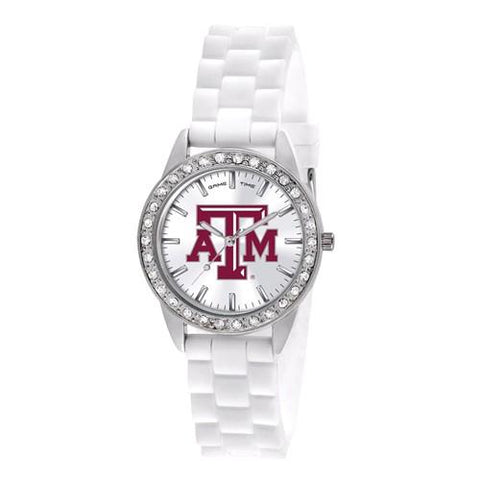 Texas A&M University Womens Frost Watch - Crystal Bezel - Silicon Strap - XWL1071_fc45726b-3a73-4d57-bf6b-2f8ffe3aae13