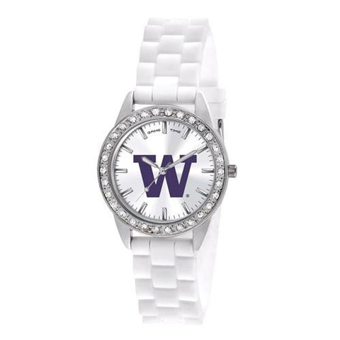 University of Washington Womens Frost Watch - Crystal Bezel - Silicon Strap - XWL1075_cf36f5f0-cc98-42ae-a01e-0a11645e56a8