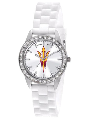 Arizona State University Womens Frost Watch - Crystal Bezel - Silicone Strap - XWL1078