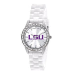 Louisiana State University Womens Frost Watch - Crystal Bezel - Silicone Strap - XWL1080_d53a090d-174a-48a7-988c-72ca71286310