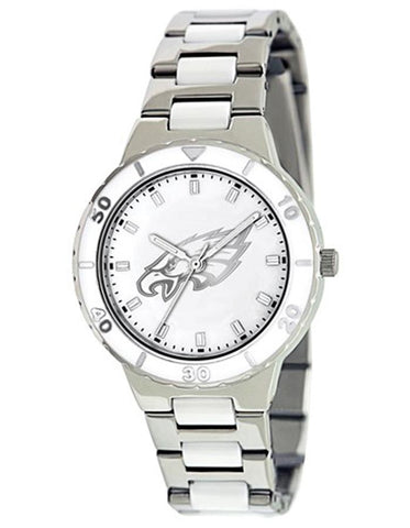 NFL Womens Philadelphia Eagles Mother of Pearl Watch - Stainless - Bracelet - XWL766