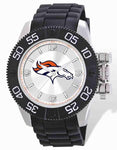 NFL Mens Denver Broncos Beast Watch - Molded Strap - Luminous Hands - XWM2006