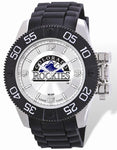 MLB Mens Colorado Rockies Beast Watch - Color Logo Dial - Rubber Strap - XWM2099