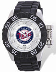 MLB Mens Minnesota Twins Beast Watch - Color Logo Dial - Rubber Strap - XWM2107