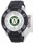 MLB Mens Oakland A's Beast Watch - Color Logo Dial - Rubber Strap - XWM2110